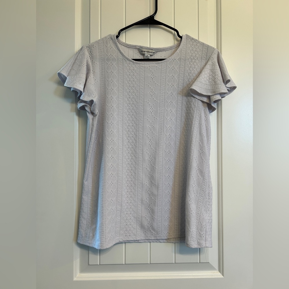Counterparts Women's Ruffle Sleeve Top - white
